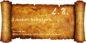 Laudon Nikolett névjegykártya